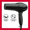 thumbnail image 3 of Revlon 1875W Quick Dry Lightweight Hair Dryer, Black, 3 of 6