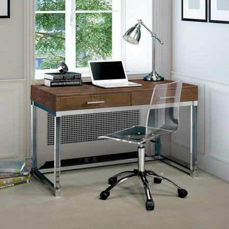 Crocodile Texture Base - Furniture of America Mamel Contemporary 2-drawer Crocodile Textured Acrylic Computer Desk by FOA