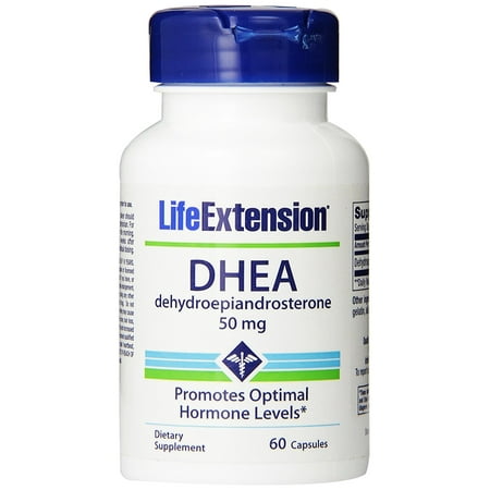 DHEA 50 Mg, 60 capsules, Used when trying to achieve increased muscle mass and strength By Life
