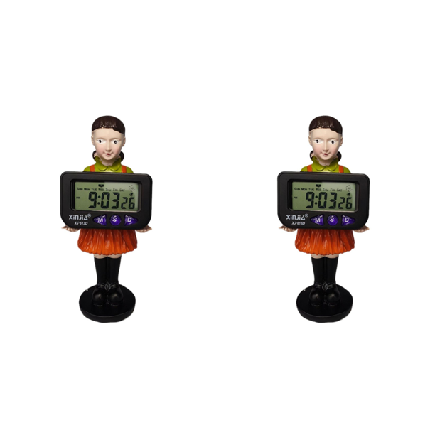Figura Resina Adorno Muñeca Reloj Digital Regalo para Series Televisión
