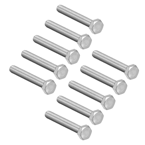 Unique Bargains M10-1.5 x 55mm Hex Screw Bolts A2-70(304) Stainless Steel 5 Pack