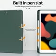 thumbnail image 4 of KenKe iPad 10.2 Case for iPad 9th Generation 2021 /iPad 8th Generation 2020 / iPad 7th Gen 2019 with Pencil Holder, Auto Sleep/Wake for Slim Soft Back Smart Cover, iPad 10.2 inch Case, Dark Green, 4 of 8