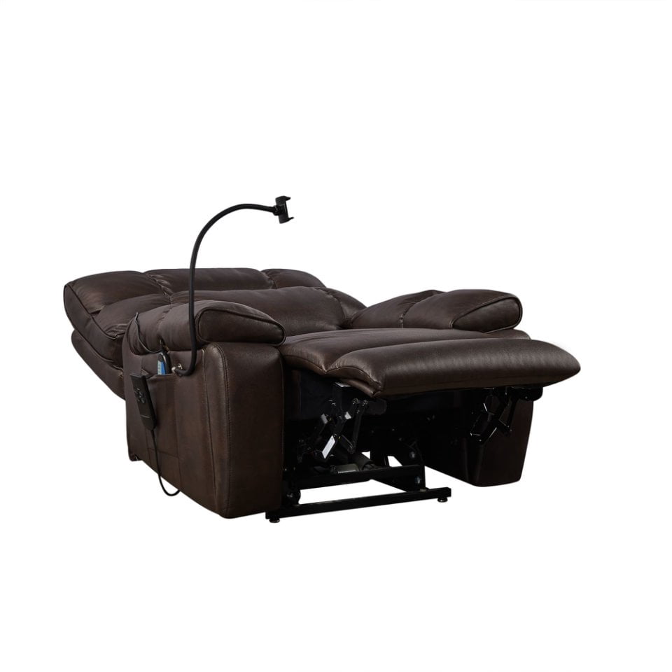 MAYEERTY Zero Gravity Power Recliner: Comfortable Lying with Massage & Heat, Phone Holder, Side Pockets & USB Ports