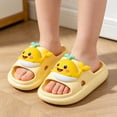 thumbnail image 6 of Boys Sandals Indoor Summer Cartoon Whale Print Lightweight Beach Flip Flops Slippers for Girls Yellow 2.5-3 Years, 6 of 9