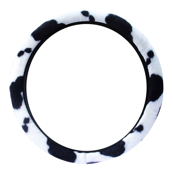 MELIVO 18 Wheel Cover Flat Bottom Wheel Cover Steering Wheel Covers for Cars Cows Print Steering Wheel Cover for Women Men Universal 15 Inches Car Accessories