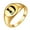 Gold D, variant on Stainless Steel Creative Oval Flower Initial Alphabet A to Z Ring for Men Women Gold F Size 10