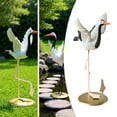 thumbnail image 6 of Crane Bird Statue Yard Art Ornament Iron Resin Compact Unique Design for Courtyard Home Landscape, 6 of 8