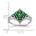thumbnail image 2 of Auriga Fine Jewelry 925 Sterling Silver Rhodium Plated Tsavorite Ring for Women Size 7, 2 of 6