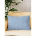 thumbnail image 2 of Outdoor Pillows Waterproof, Misty Blue Bedding Throw Pillows with Insert for Couch Sofa Bed, Rustic Farmhouse Solid Color 12x20 Inch Pillowcases Decorative Camping Patio Pillow Set of 1, 2 of 8