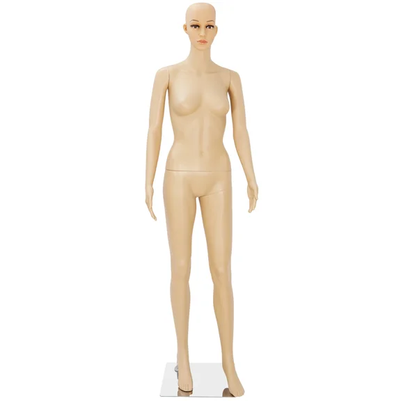 ZENY 69" Female Mannequin Full Body Plastic  Dress Form Adjustable Realistic Clothing Display Dressmaker Head Turns with Base