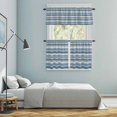 thumbnail image 6 of Vintage Stripes Kitchen Curtains Valances and Tiers Set of 3 Gray Blue Striped Retro Lines Abstract Tier Curtains and Valance with Rod Pocket for Small Windows, 27.5"x36", 6 of 9
