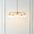 thumbnail image 2 of SAFAVIEH Negara 5-Light Industrial Satin Brass Metal Chandelier, 2 of 6