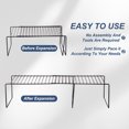 thumbnail image 5 of Uxcell Cabinet Shelf Organizer Rack, 2Pcs 5 Inch Expandable Metal Cabinet Storage Shelves Space Saver Rack for Counter Kitchen Bathroom, Black, 5 of 7