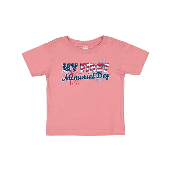 Inktastic My First Memorial Day Grunge with Fireworks Boys or Girls Baby T-Shirt