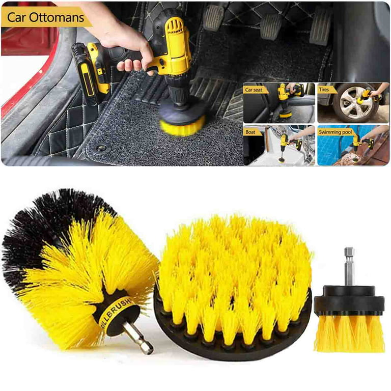 Drill Brush All Purpose Cleaner Scrubbing Brushes for Bathroom Surface  Grout Tile Tub Shower Kitchen Auto Care Cleaning Tools