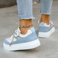 thumbnail image 6 of Women's Casual Platform Shoes, Round Toe Thick Sole Sneakers, Trendy & Comfortable Footwear for Walking, Mall & College Light Blue 39, 6 of 6