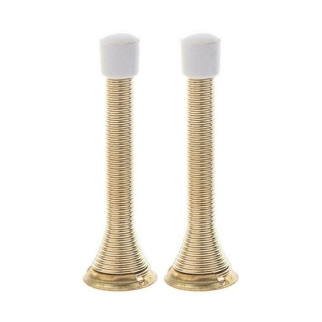 2Pcs Metal Spring Door Stopper With Bottom Plate And Screws For Wall And Door