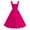 Hot Pink, variant on Womens Summer Dresses Ndbuld Fashion Summer Women Patchwork Short Sleeve Casual Evening Party Prom Dress Hot Pink L