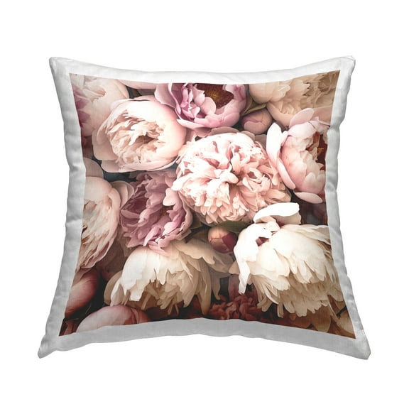 Stupell Industries Blooming Peony Buds Decorative Printed Throw Pillow, 18 x 18