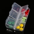 thumbnail image 3 of Ludlz 2pcs Pill Organizer Case, Clear Braille 6 Cells Pill Medicine Drug Storage Case Plastic Box Portable Weekly Pill Box for Vitamin and Supplement Holder, 3 of 7