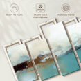 thumbnail image 6 of Elephant Stock Abstract Foggy Morning Wall Art - Horizontal Multi Panel Canvas - Living Room Wall Decor - Abstract Multi Panel - White And Beige Decor - 49" x 24", 6 of 8