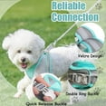 thumbnail image 5 of Cat Harness and Leash, Escape Proof Cat Vest Dog Walking Leash and Harness Set, Adjustable Step in Pet Harness, Reflective Breathable Easy Control Vest for Small Large Kitten Dog Outdoor, Green S, 5 of 8
