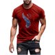thumbnail image 5 of Hombres Pantalones Cortos de Manga Corta Impresa Casual Cuello Redondo Superior, Camisa de Moda para el Verano Y la Primavera, 5 of 8