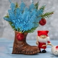 thumbnail image 2 of 12 Pcs 16.2 Inch Artificial Christmas Picks for Christmas Tree Glitters Christmas Picks Sprays with Flowers Berry Leaves Christmas Glitter Berries Stems for Xmas Tree Ornaments (Blue), 2 of 6