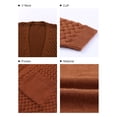 thumbnail image 3 of SHEWIN Plus Size Cardigans for Women Oversized Sweaters Open Front Cardigan Long Sleeve Chunky Cable Knit Fall Outwear Coat with Pockets Brown, 3 of 9