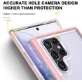thumbnail image 5 of Case for Samsung Galaxy S22 Ultra, Slim Thin Soft TPU Bumper & Hard PC Transparent Back Shockproof Scratch Resistant Protective Phone Case for Samsung Galaxy S22 Ultra (Pink), 5 of 15