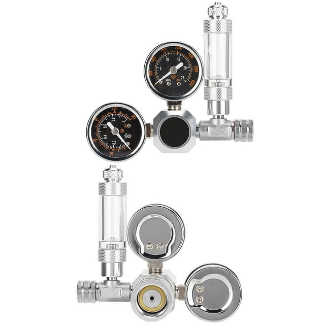 CO2 Regulator Aquarium Big Dual Gauge Display , With Bubble Counter And Check Valve Co2 Regulator