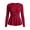 Wine, variant on Women's Long Sleeve Ribbed Knit Top Ghalytn Button Front Peplum Fitted Casual Blouse