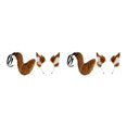 thumbnail image 2 of Thinsony Stand Out At Party With Cat Wolf Long Tail Ears Kit Be Center Of Attention brown 2Set, 2 of 6