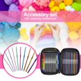 thumbnail image 2 of Cuadros Decorativos Juego de agujas de ganchillo para manualidades conjunto de herramientas para Likrtyny tejer Kit de manualidades de costura con funda de cuero 100 Uds., 2 of 9