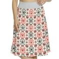 thumbnail image 1 of Women's Skull Playing Card Ace of Spades A-line Printed Skirt Casual Wear, S, Vermilion Black Cream, by Ambesonne, 1 of 6