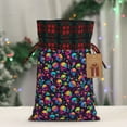 thumbnail image 5 of Rocae Skull rainbow color mushroom Print Christmas Drawstring Linen Gift Bag with Drawstrings Treat Bag Goody Present Bags for Christmas Party Favor, 5 of 8