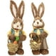 thumbnail image 1 of GOOHOCHY Figuritas de conejito tejidas de paja de Pascua, estatuas de conejo, decoraciones para el hogar, 2 uds., 1 of 8