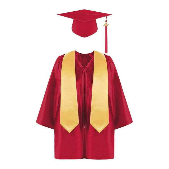 YUTK Ensemble de Survêtement pour Filles, Ensemble de Costume de Collation des Grades à Manches Longues pour Enfants et Femmes, Blouses et Chemises à Col Rond, Liquidation Rouge