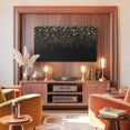 thumbnail image 3 of Black Gold Sparkles TV Cover for 24 Inch Screen, Stretch Fabric Dustproof TV Display Protector, Vibrant Glow Minimalist Elastic Slipcover Monitor Cover for Indoor Desktop Computer 20.9"x11.8", 3 of 9