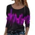 thumbnail image 1 of T-shirts à Manches Longues Col Rond pour Femmes Hauts Tunique Imprimée Florale Tendance Hauts Décontractés Amples Confortables Chandails en Molleton Blouses, 1 of 4