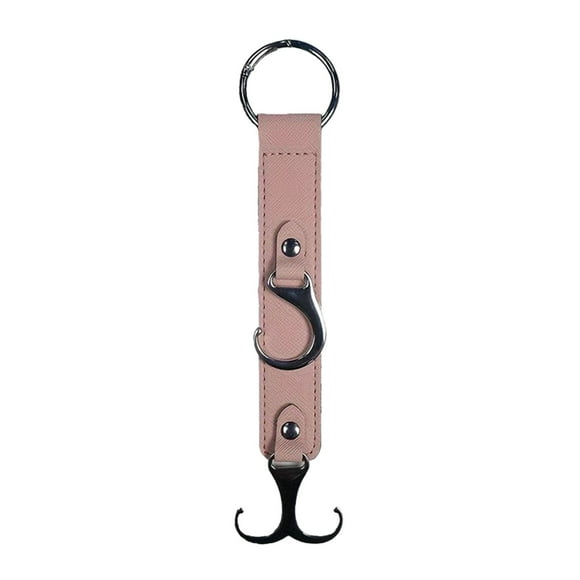 Pink Car Hidden Hook Seat Back Multi-Function Item Hanger Headrest Mount Pink 9.84X2.05X0.20 Inch Leather Material
