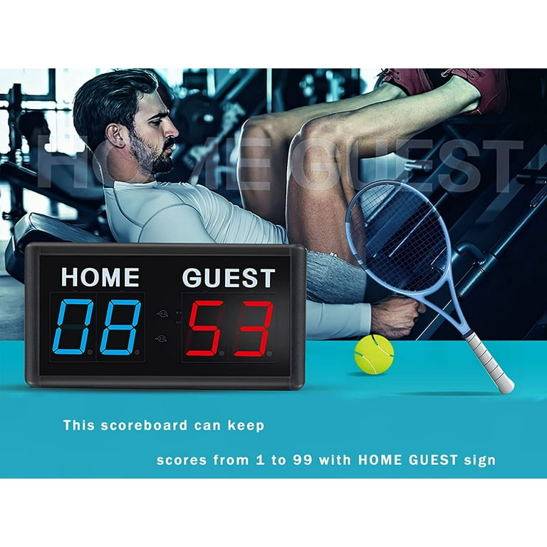 Btbsign Digital Electronic LED Scoreboard Portable Indoor Games Sports