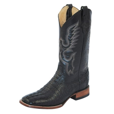Ferrini - Ferrini Western Boots Mens Cowboy Caiman Head S Toe Black ...