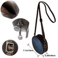 thumbnail image 5 of Lsque Blue Glitter Retro Pattern Shoulder Bag – Microfiber Leather Crossbody with Detachable Strap & Handle Ring, Waterproof & Durable, Elegant Everyday Carry, 5 of 5