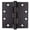 Matte Black, variant on Commercial Grade Plain Bearing Hinge, 4-1/2 Inches, Square Corner, .134 Gauge, Satin Chrome by Stone Harbor Hardware