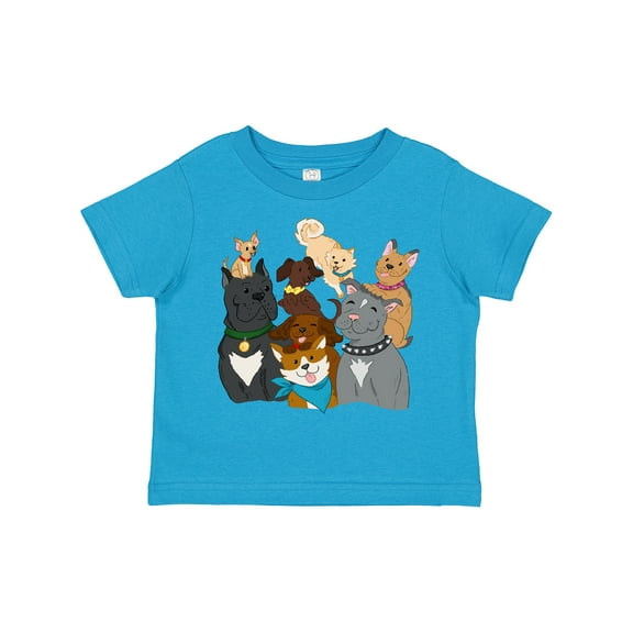 Inktastic Happy Dog Family Boys or Girls Toddler T-Shirt