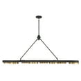 thumbnail image 3 of Ashor 8-Light LED Linear Chandelier in Matte Black with Warm Brass Accents, 3 of 6