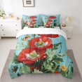 thumbnail image 2 of Homewish Country Flower Floral 7-Piece Twin Bedding Sets,Rustic Spring Garden Bedding Comforter Set,Red Blue Green Sheet Sets For Men Women,Ultra Soft Home Decor Reversible, 2 of 8