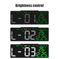 thumbnail image 6 of Digital Alarm Clock | Multi-Function LED Display | Time Date Temperature Daylight Saving | Adjustable Brightness | Dual Power | Modern Plastic Casing | 7.17x2.6x1.38 in | Includes Cable, 6 of 6
