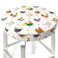 thumbnail image 3 of Lsque Funny Chicken Round Bar chair cushion covers Velvet Fabric Premium Comfort Protects from Scratches and Stains for 14-17 Inch Chair- 12 inch, 3 of 7